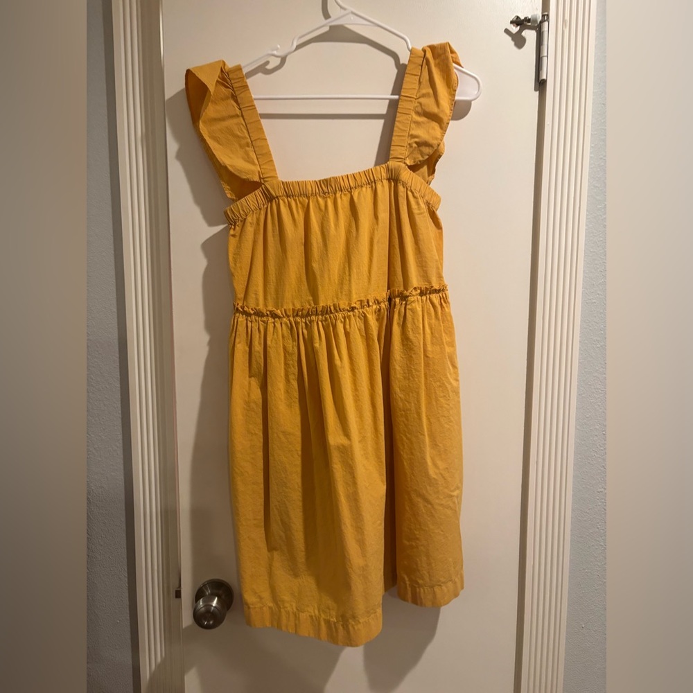Madewell Yellow Sundress Sleeveless Flutter Sleeve